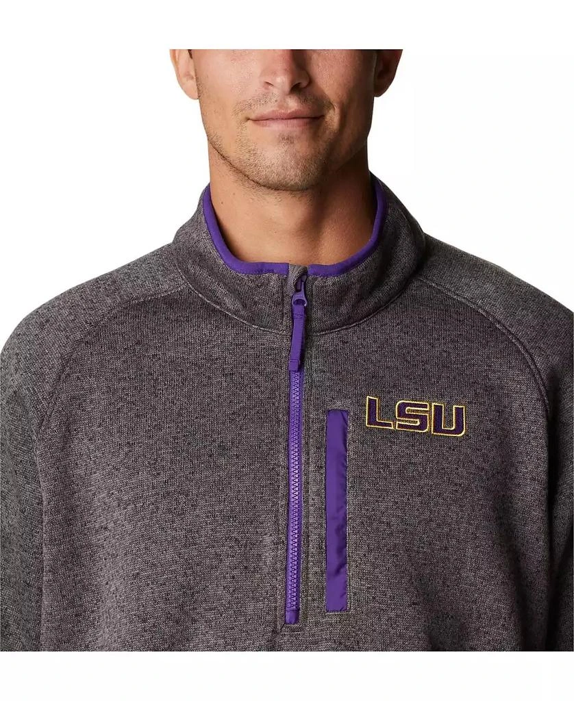 Columbia Men's Charcoal LSU Tigers Canyon Point Omni-Shield Raglan Half-Zip Top 2