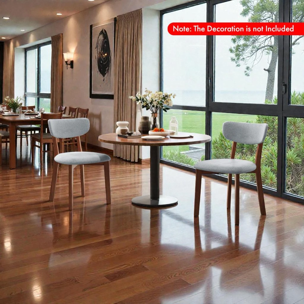 Hivvago Modern Foldable Side Chairs with Elegant Rattan Weave - Set of 2 2