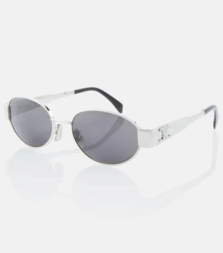 Celine Eyewear Triomphe oval metal sunglasses 4