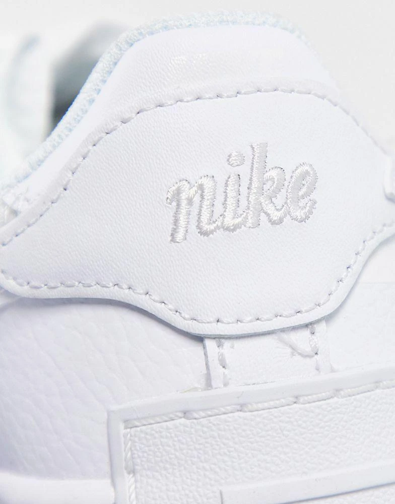 NIKE Nike Air Force 1 Shadow trainers in triple white 3