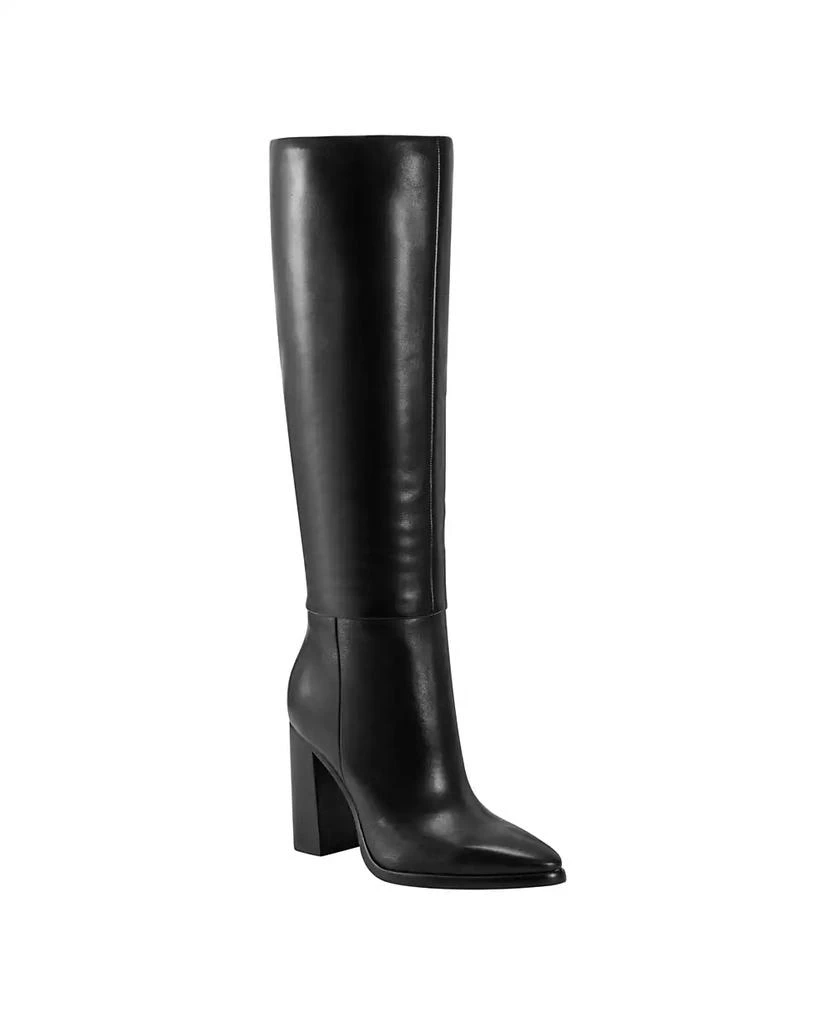 Marc Fisher Women's Lannie Pointy Toe Block Heel Knee High Dress Boots 1