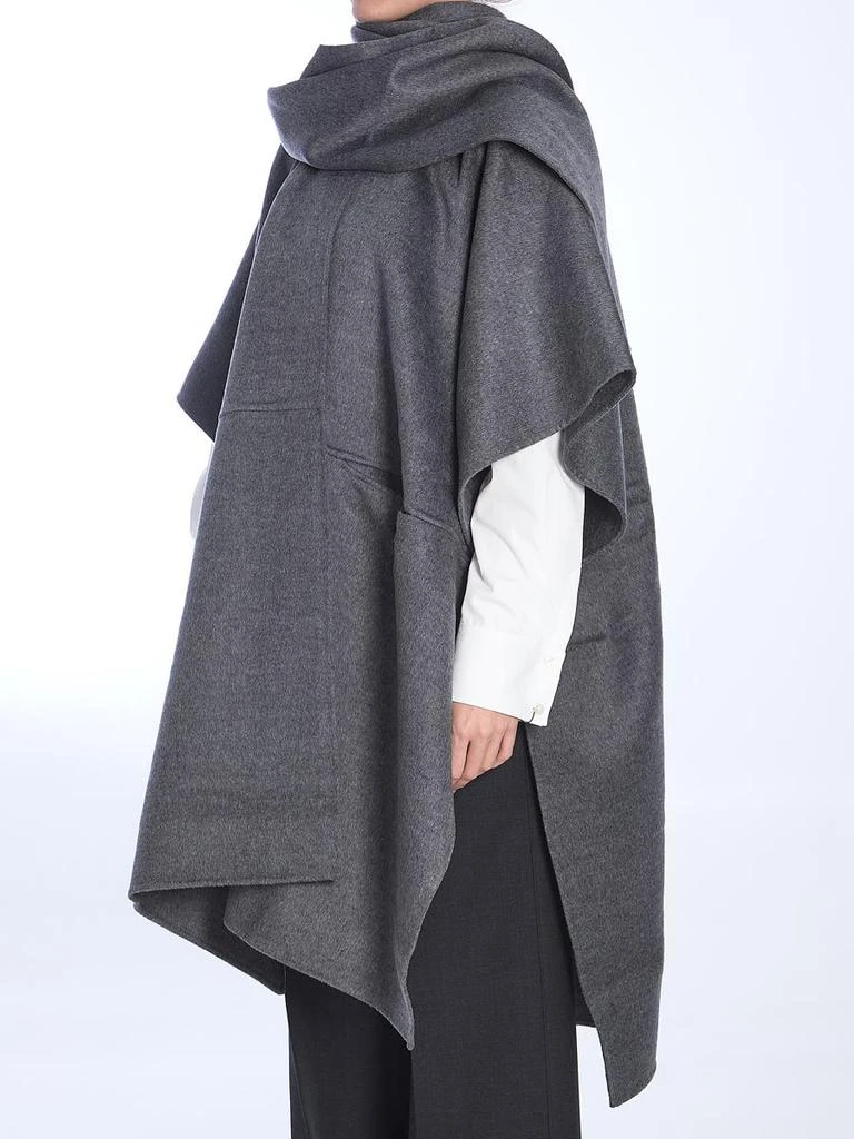 Totême Grey Coat In Wool 2
