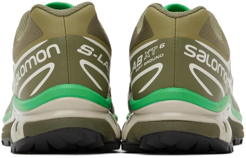 Salomon Khaki & Green XT-6 Sneakers 2