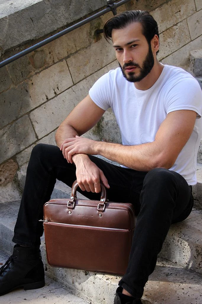 Maison Heritage Porte-Documents Jon - Marron