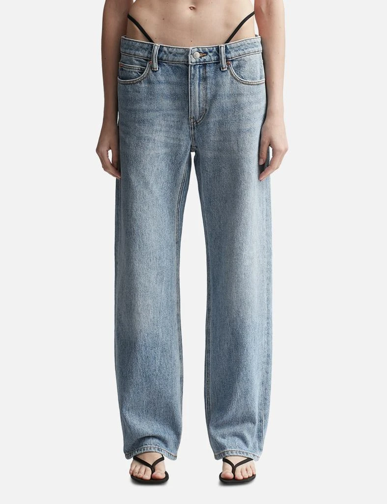 Alexander Wang Mid-rise Jeans With Pre-styled Logo Thong 1