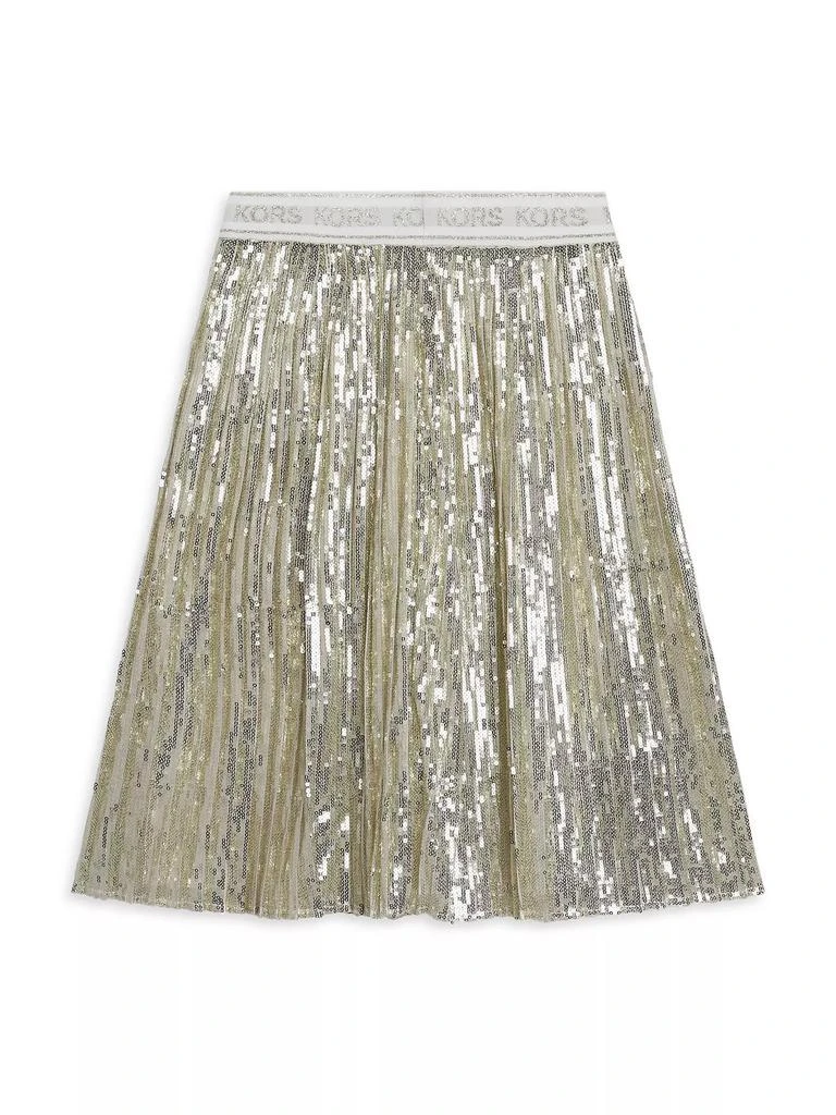 Michael Kors Little Girl's & Girl's Sequin-Embellished Pleated Skirt 3