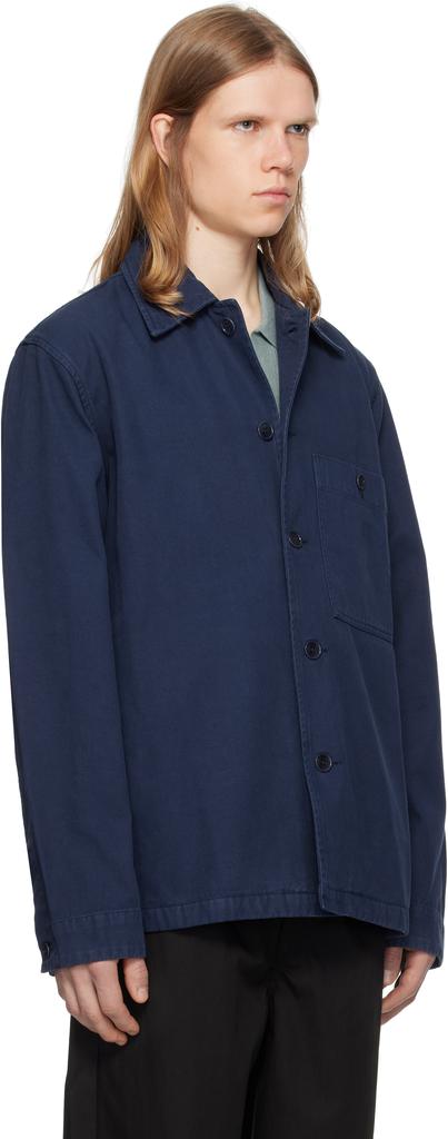 Norse Projects Navy 'Norse Standard' Twill Overshirt