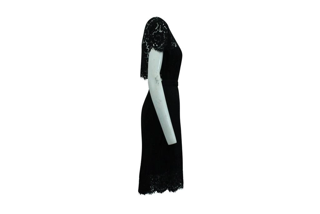 Diane von Furstenberg Diane Von Furstenberg Lace Short Dress in Black Cotton 3