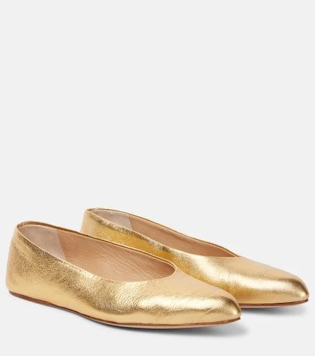 Gabriela Hearst Andre metallic leather ballet flats 38.5 - Shoes 