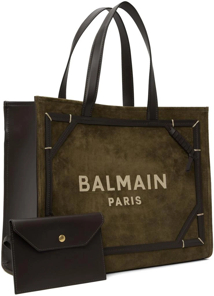 Balmain Khaki B-Army Shopper Tote 2
