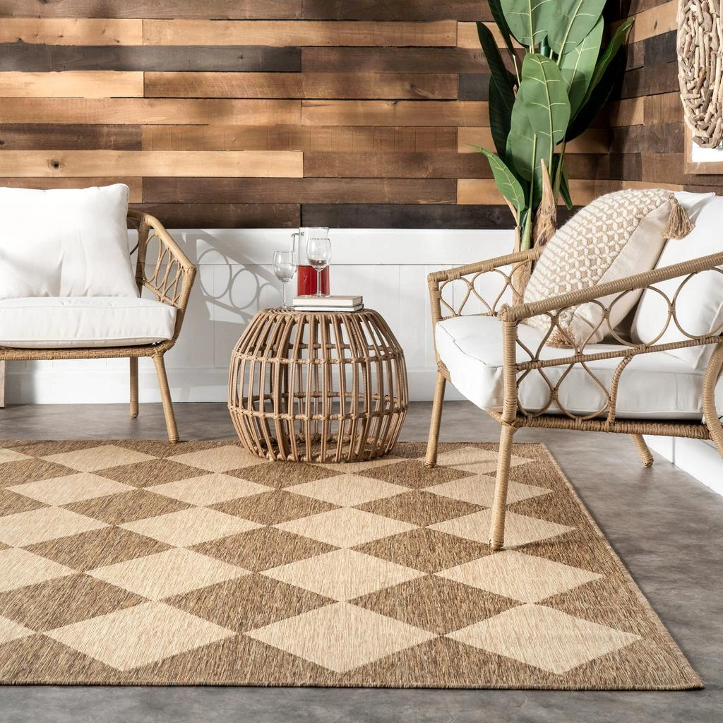 nuLOOM Sabina Diamond Trellis Indoor/Outdoor Area Rug 4