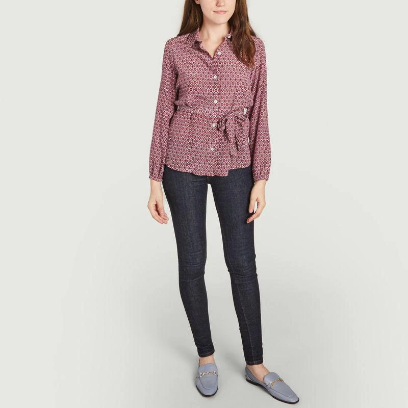 A.P.C. Janice Blouse Burgundy  APC PARIS 4