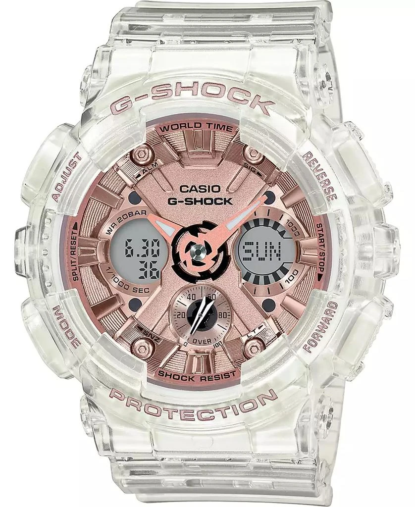 G-Shock Women's Analog-Digital Clear Resin Strap Watch 45.9mm GMAS120SR-7A 1
