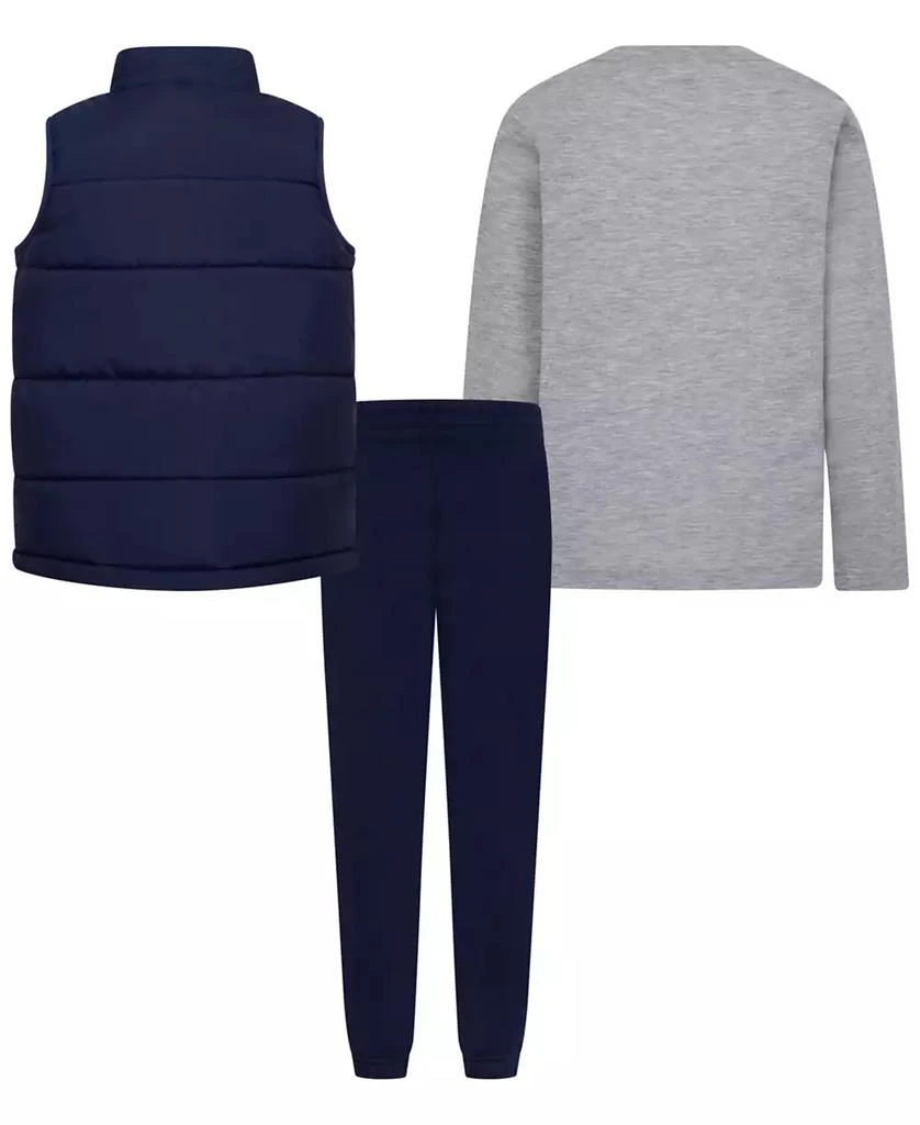 NIKE Little Boys Vest, Logo T-Shirt & Fleece Pants, 3 Piece Set 2