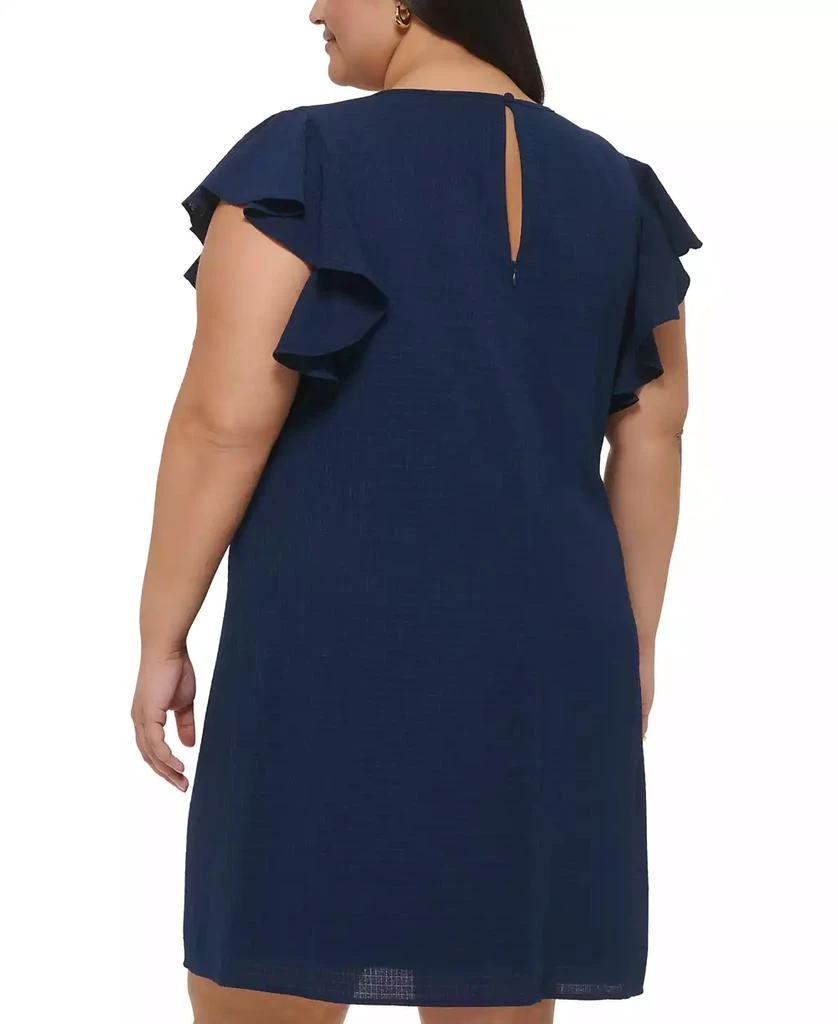 Jessica Howard Plus Size Seersucker Keyhole A-Line Dress 2
