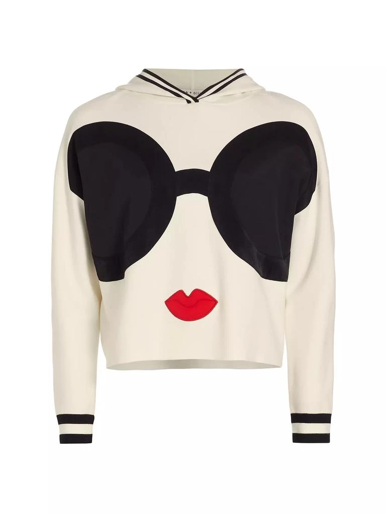 Alice + Olivia Oscar Saceface Double Knit Pullover Sweater 1