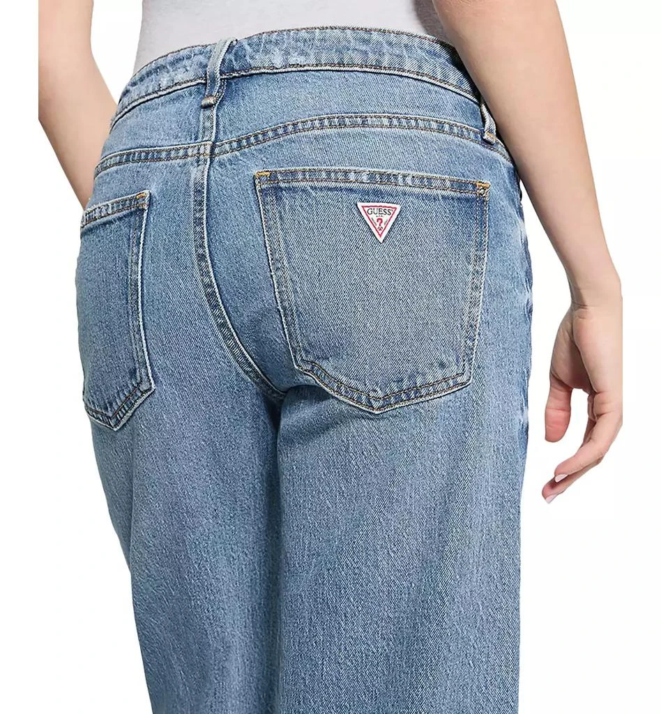 GUESS Women's Low-Rise Slouchy-Fit Wide-Leg Jeans 7