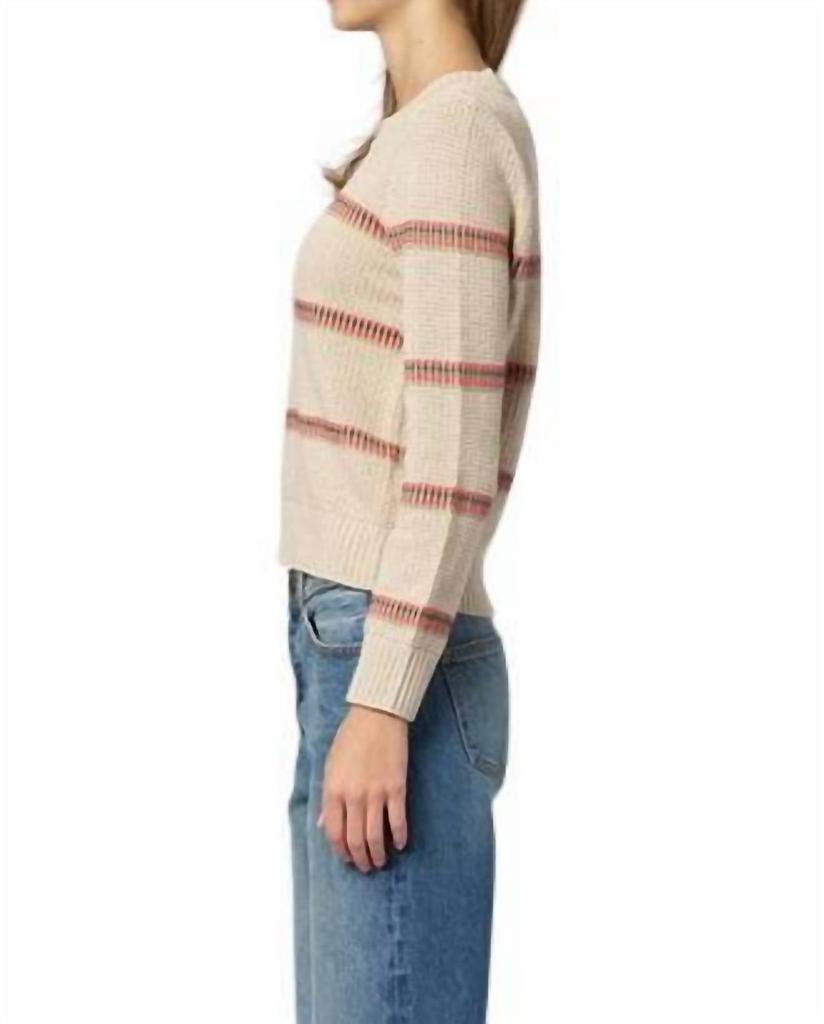 The Great The Great. - Shrunken Pullover Ribbon Stripe Sweater