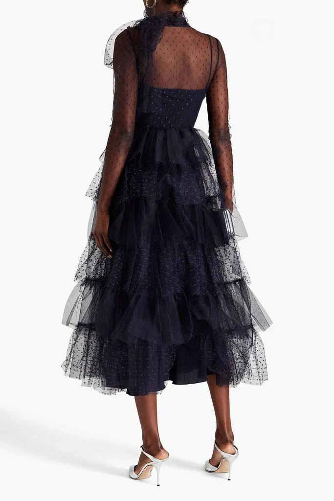 RED Valentino Tiered point d'esprit midi dress 3