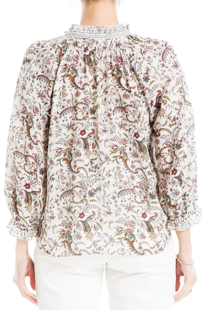 Max Studio Ruffle Collar Puff Shoulder Top 2