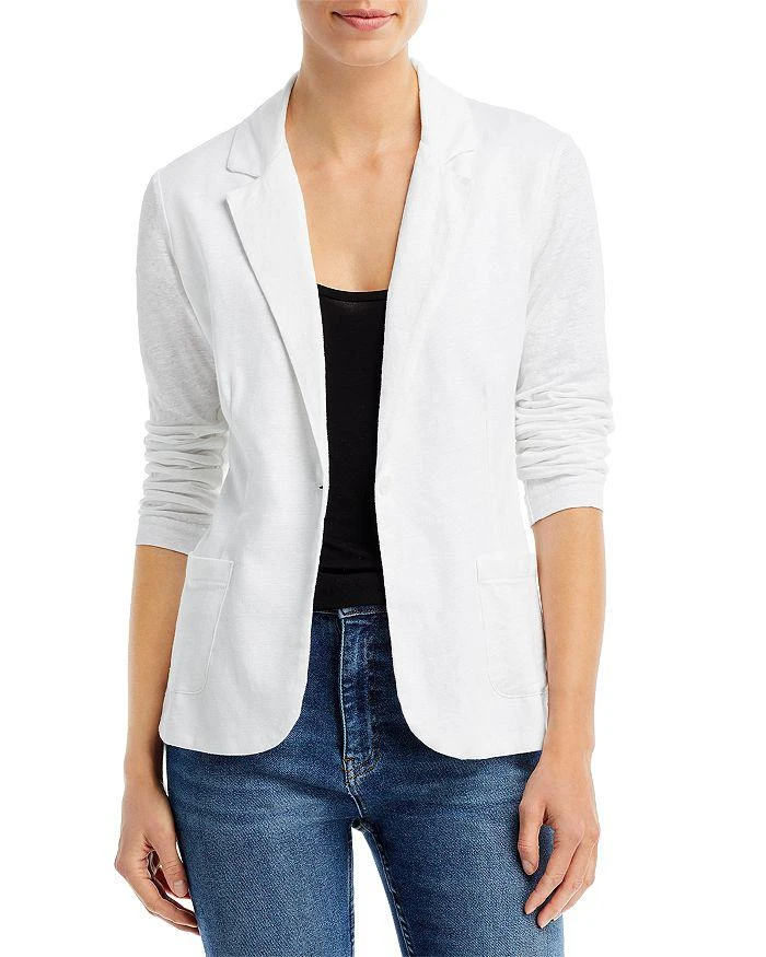 MAJESTIC FILATURES Fitted Linen Blazer 1