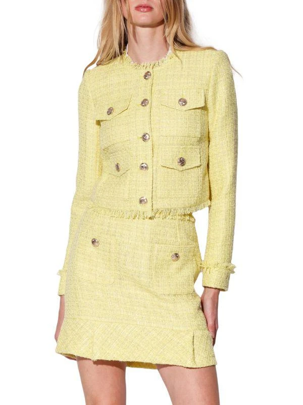 Walter Baker Bennet Frayed Tweed Blazer 1