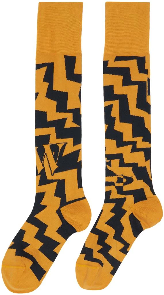 Vivienne Westwood Yellow Zig Zag Socks 2
