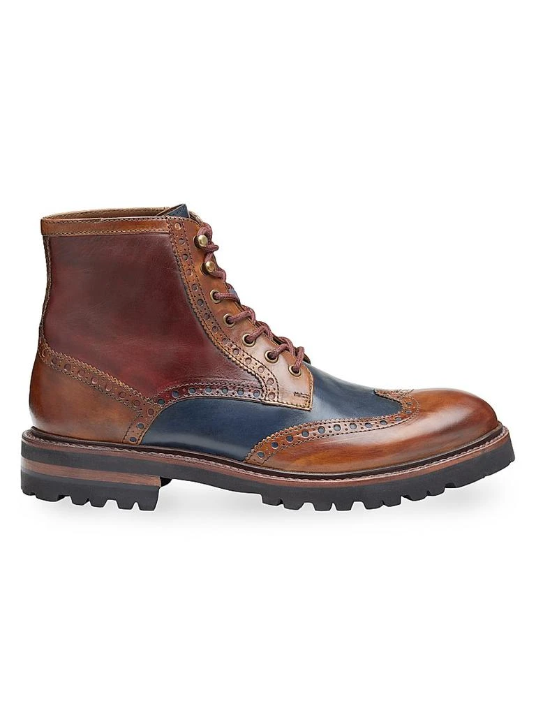 Johnston & Murphy Dudley Lug Wingtip Leather Ankle Boots  display picture 1