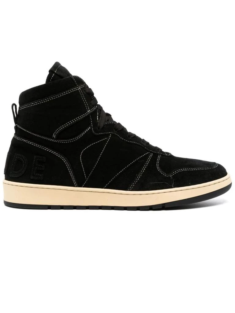 Rhude Black Rhecess High-top Suede Sneakers 1