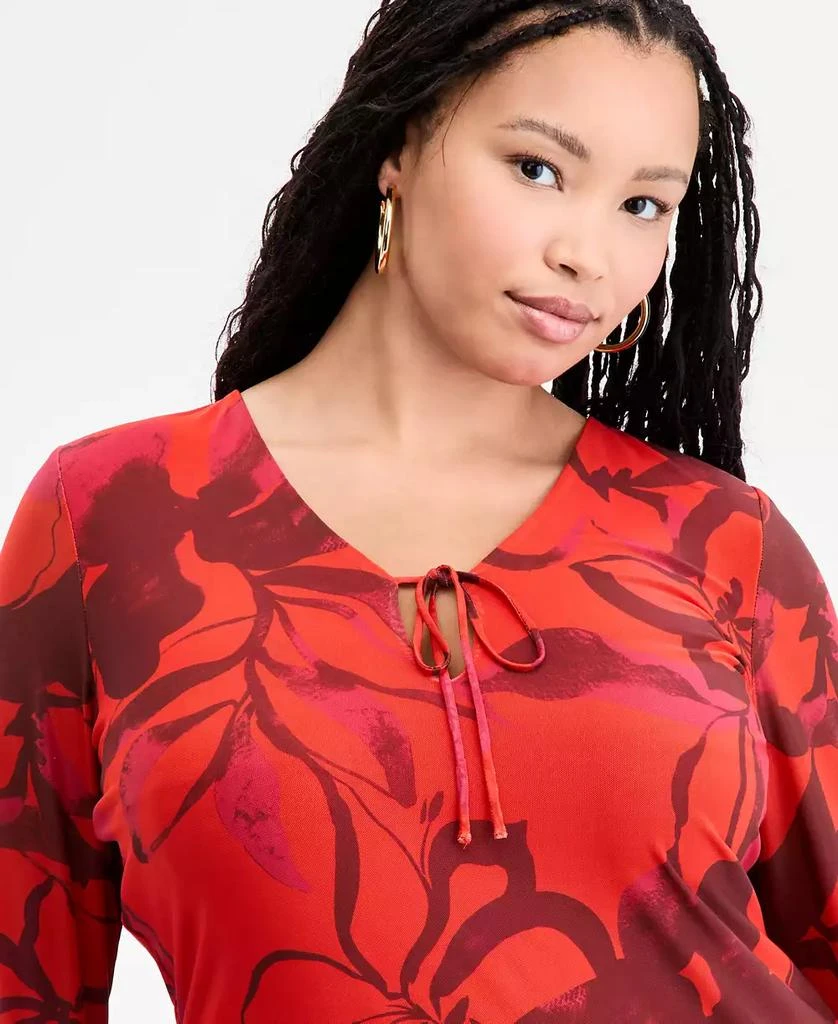 Bar III Plus Size Printed Mesh Mini Dress 4