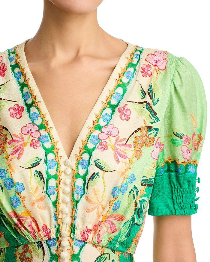 saloni green silk dress SALONI London - Kelly Dress in Mint main image 0