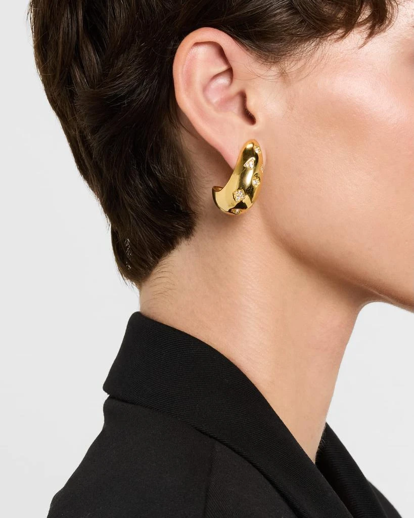 Elizabeth Cole Bettina Crystal Hoop Earrings 2