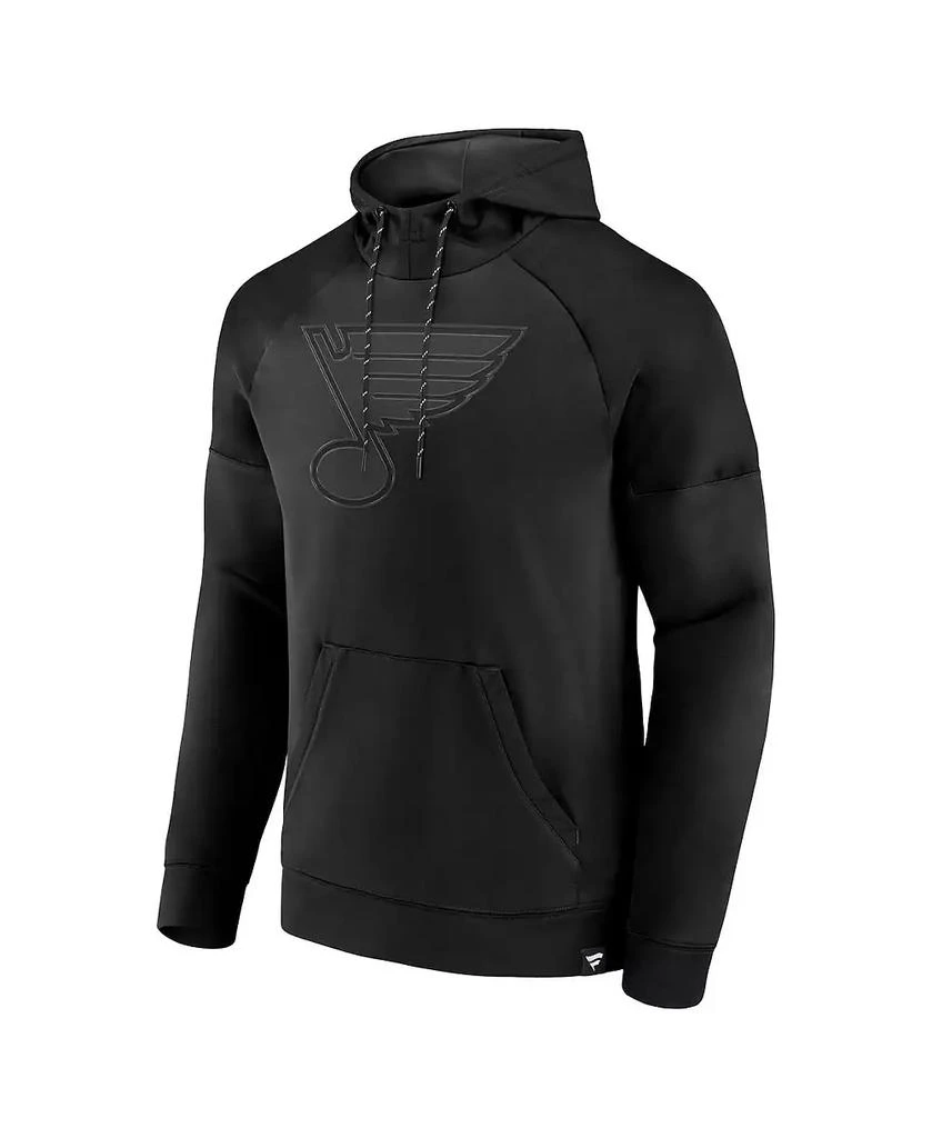 Fanatics Men's St. Louis Blues Black Ice Defender Raglan Pullover Hoodie 2
