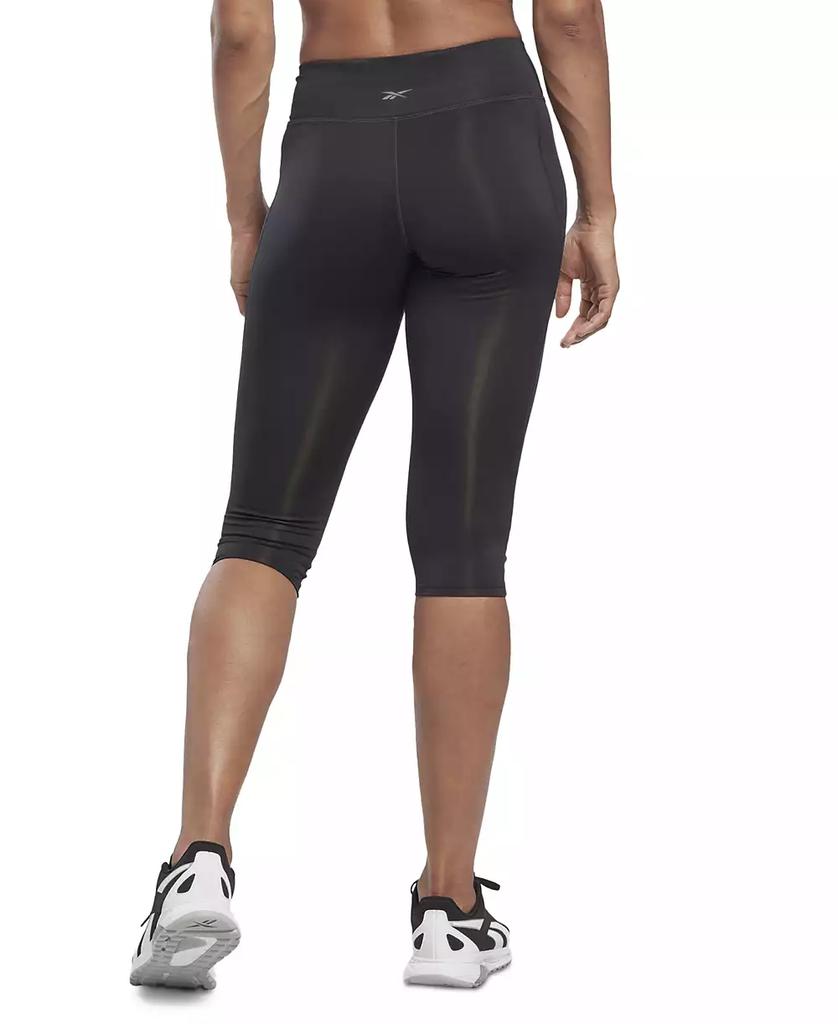 Reebok Women's Workout Ready Basic Crossover Waist Capri Leggings