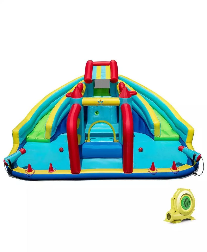 Mecale Inflatable Double Water Slide Park with Obstacle Course, 735W Blower Included new arrivals