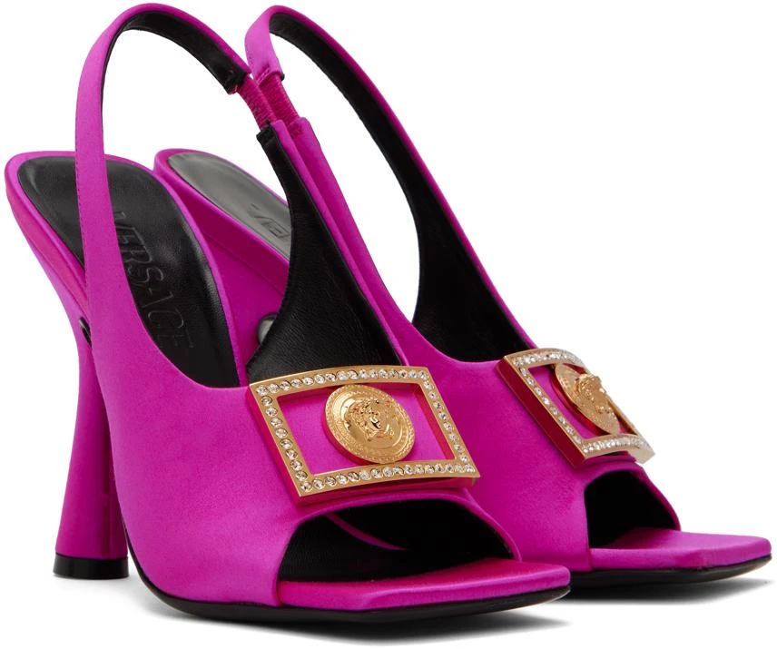 Versace Pink Medusa Biggie Heeled Sandals Versace pink Heels Sandals heels