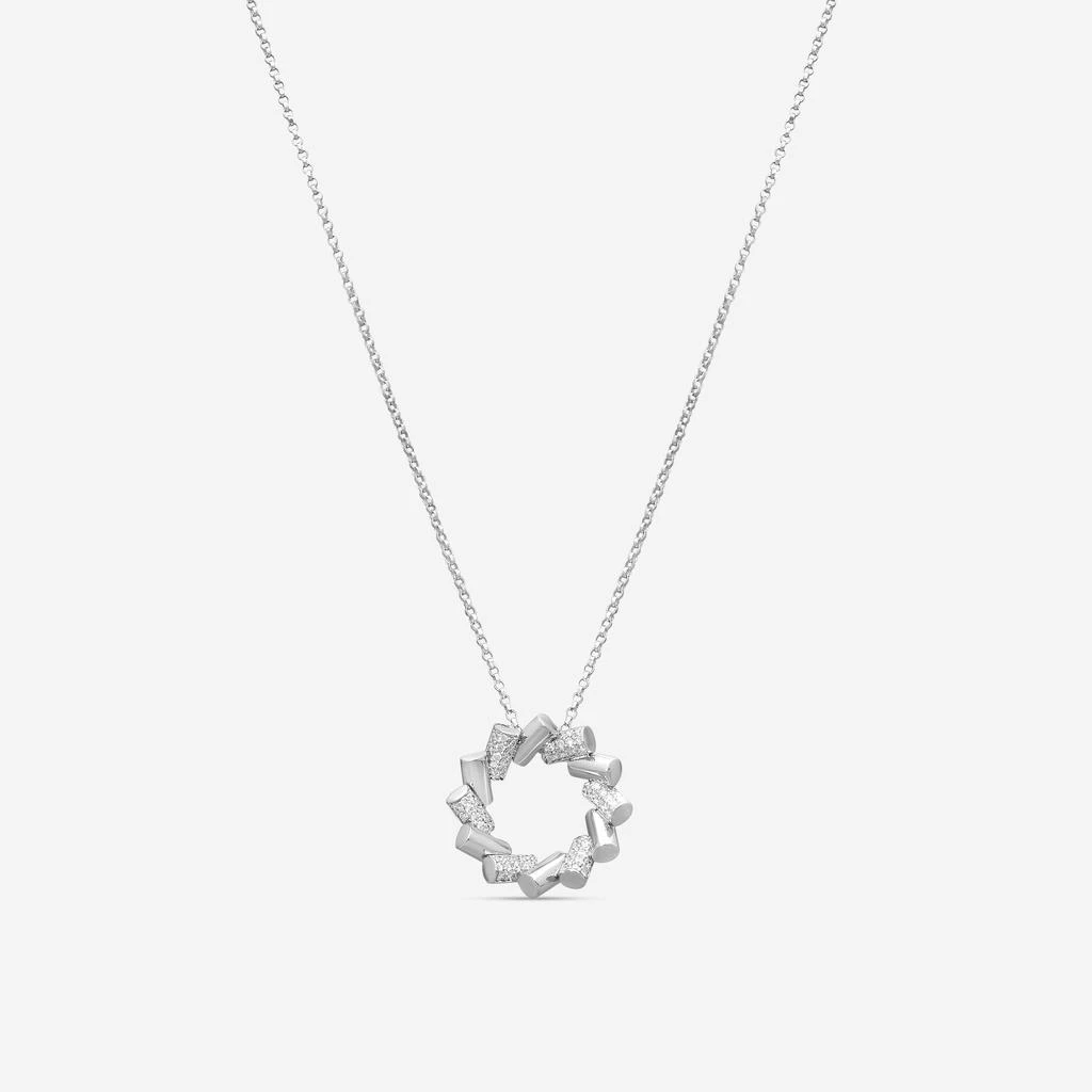 Roberto Coin Roberto Coin Domino 18K White Gold Diamond Pendant Necklace 8883335AW17X-copy