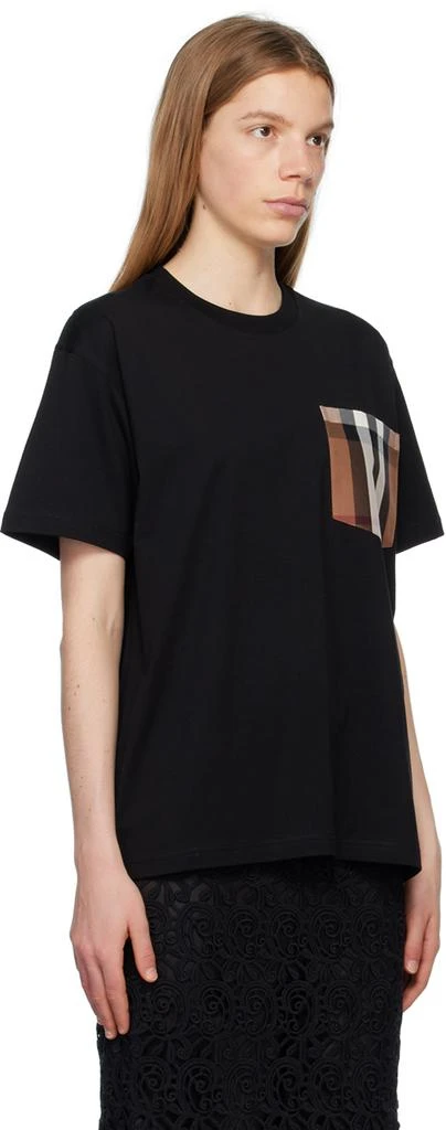 Burberry Black Check Pocket T-Shirt 2