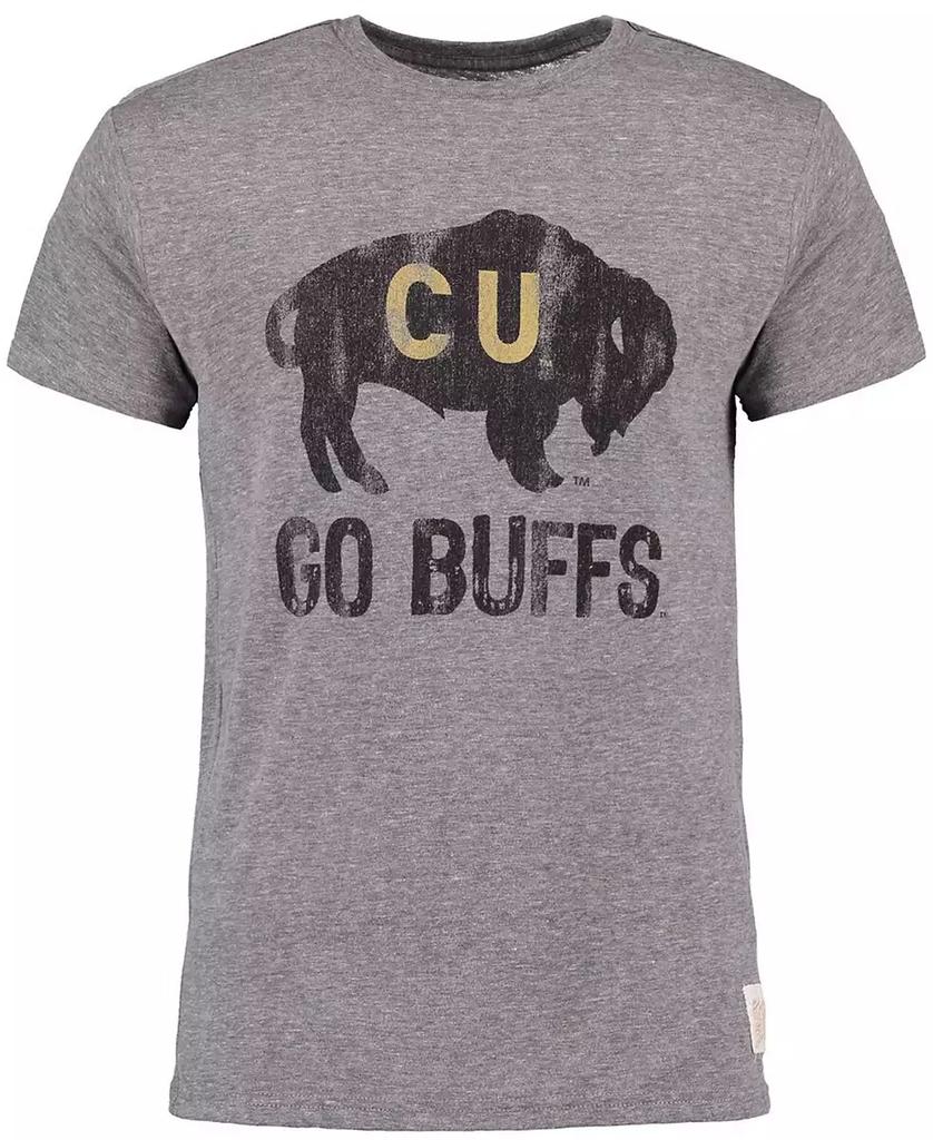 The Original Retro Brand Men's Heathered Gray Colorado Buffaloes Go Buffs Vintage-Inspired Tri-Blend T-shirt