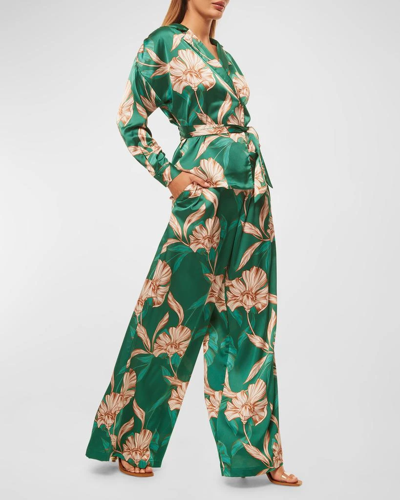 MISA Filippa Relaxed Wide-Leg Floral Pants 2