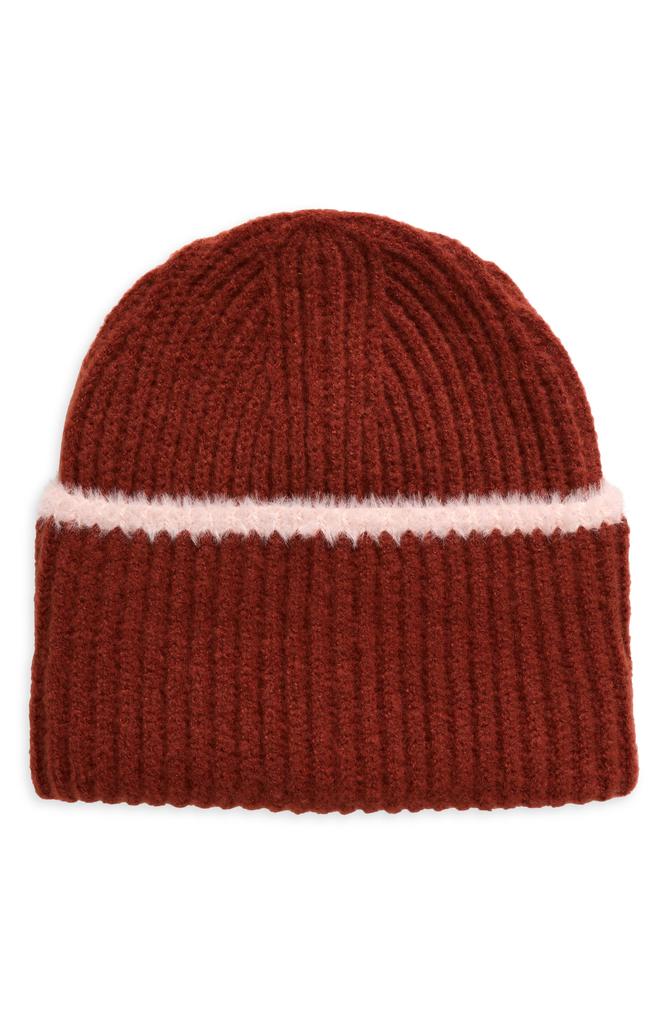 Treasure & Bond Rib Contrast Beanie