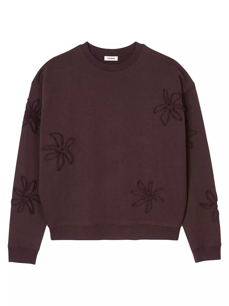 Sandro Oversized Floral Sweatshirt 1