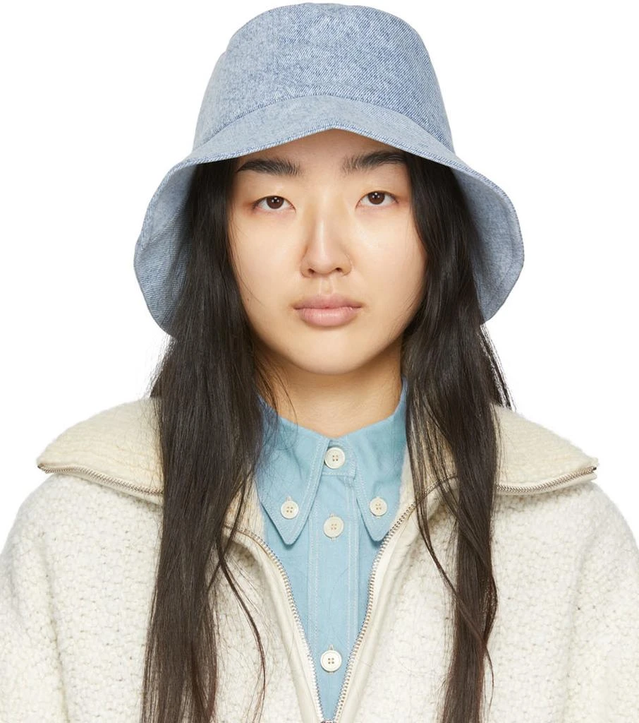 Isabel Marant Blue Denim Loiena Bucket Hat 1