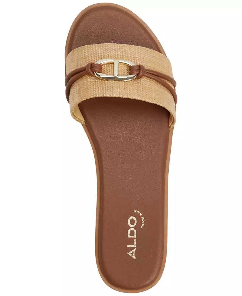ALDO Women's Vasia Hardware-Trim Slide Flat Sandals 4