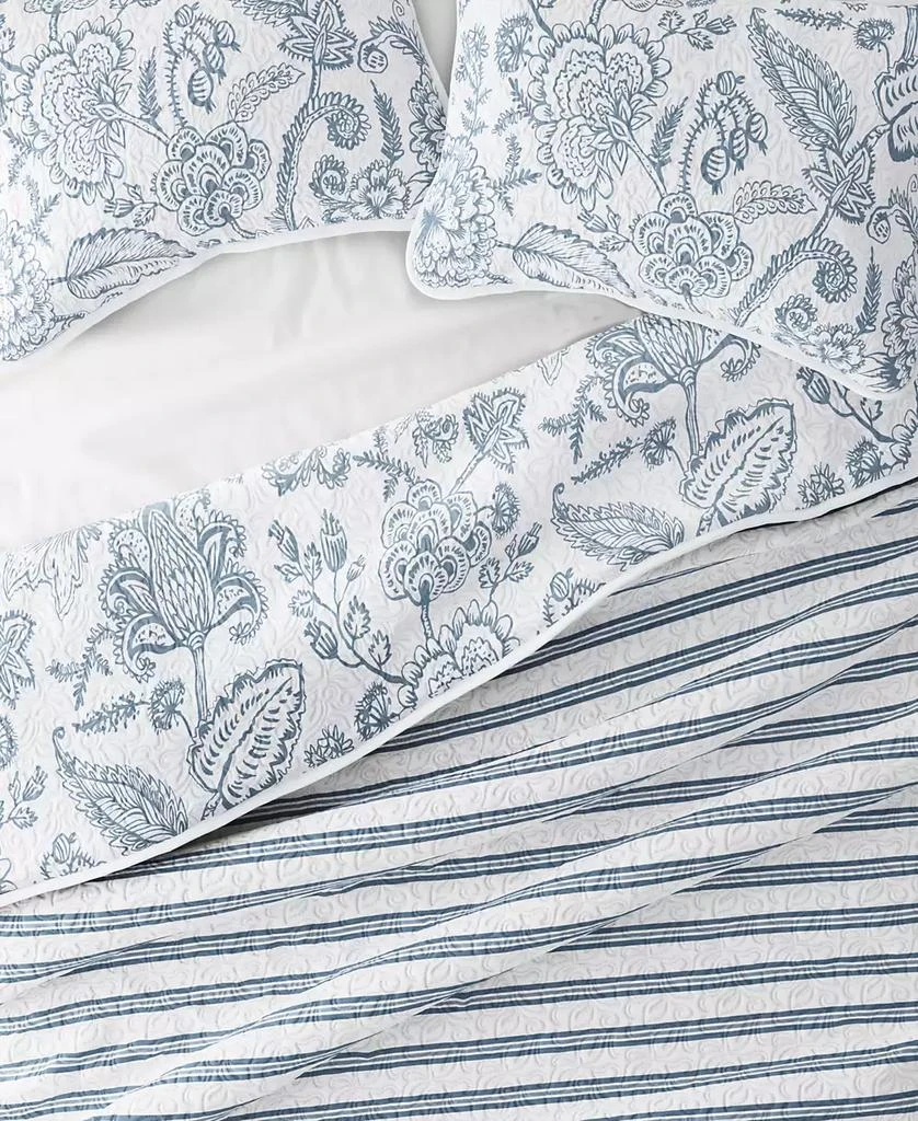 IENJOY HOME Jacobean and Stripe Reversible 3-Pc. Lightweight Quilt Set 9