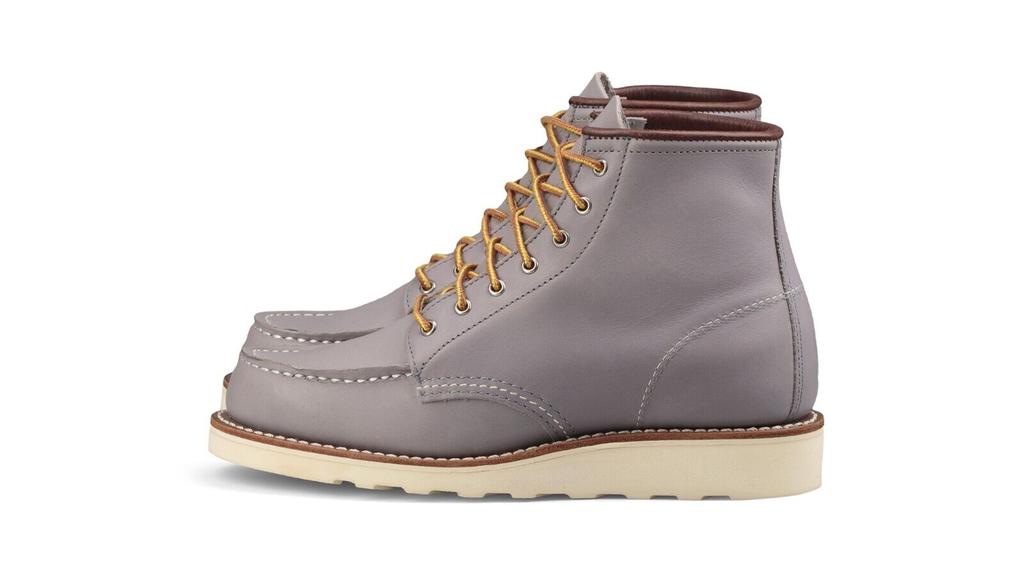 Red Wing Red Wing Heritage Classic 3378 Women 6.5 Gray Leather Moc Toe 6-Inch Ankle Boots