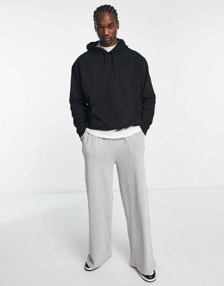 Weekday Weekday oversized hoodie in black 2