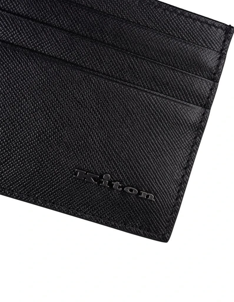 Kiton Kiton Saffiano Logo Lettering Card Holder 3