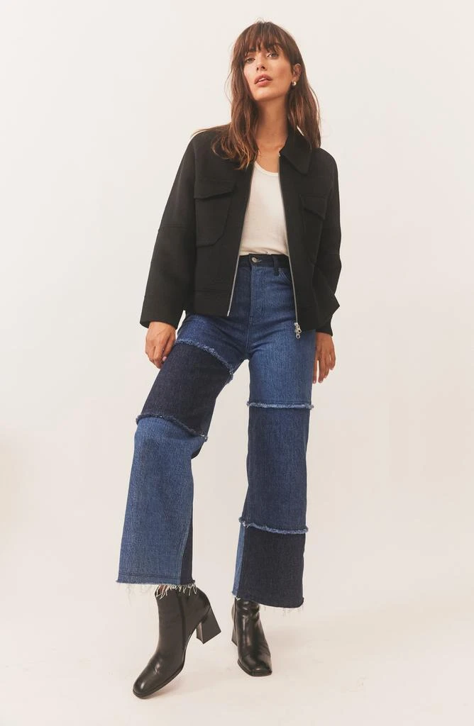 Rails The Getty Patchwork High Waist Crop Wide Leg Jeans 7
