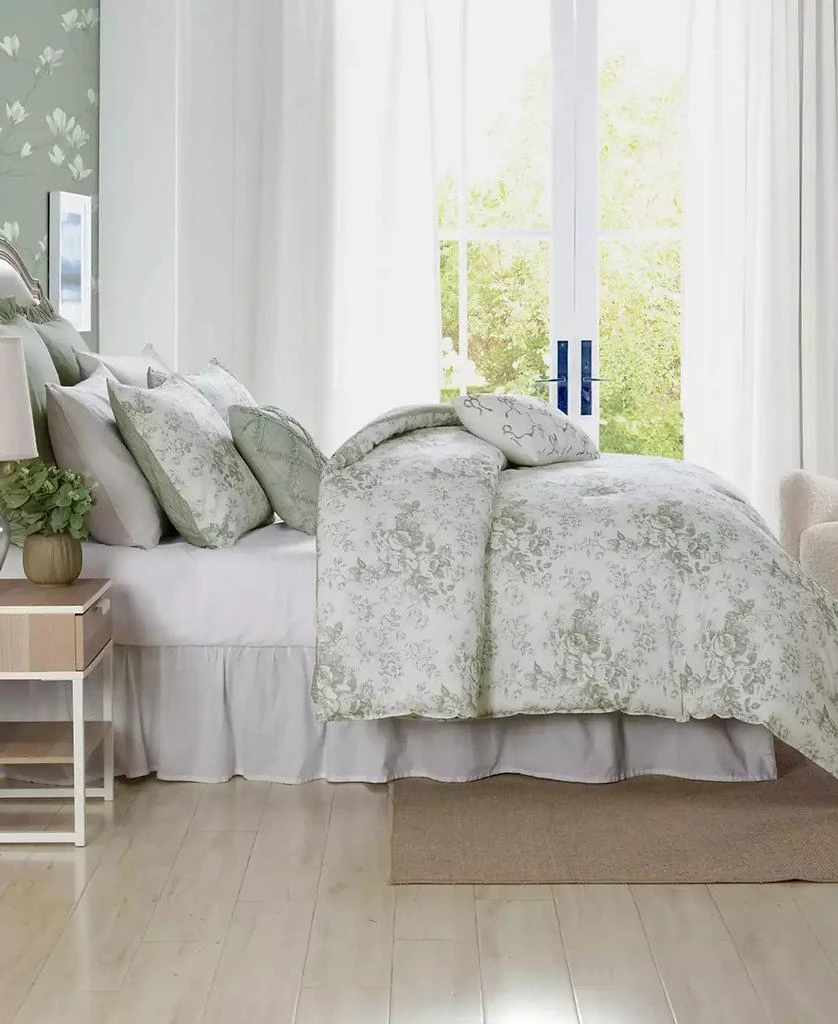 Laura Ashley Toile Delight Reversible 5-Pc. Comforter Set 4